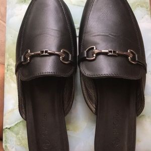 Classic Black Mules Slides Size 6 loafers